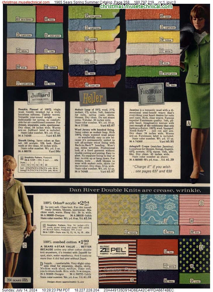 1965 Sears Spring Summer Catalog, Page 358