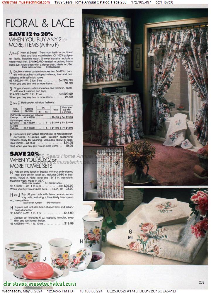 1989 Sears Home Annual Catalog, Page 203