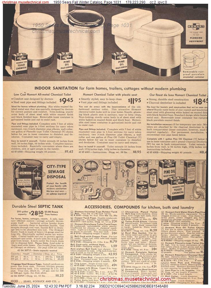 1950 Sears Fall Winter Catalog, Page 1031