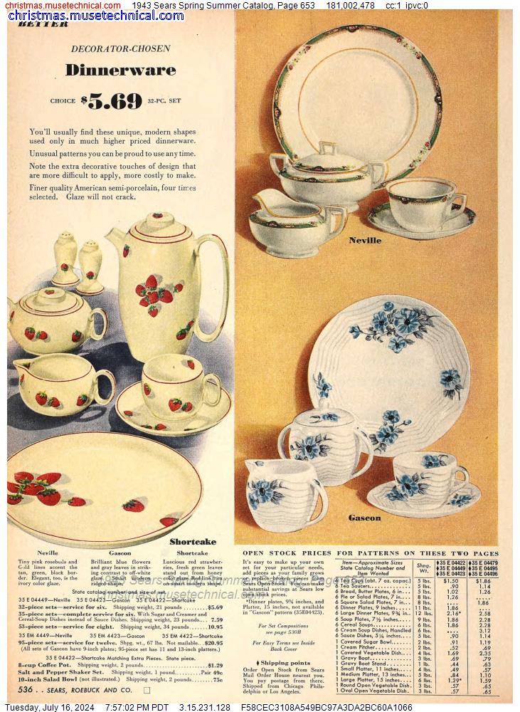 1943 Sears Spring Summer Catalog, Page 653