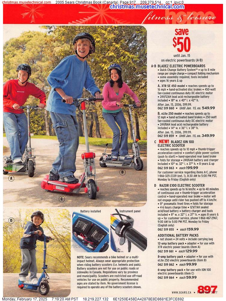 2005 Sears Christmas Book (Canada), Page 917