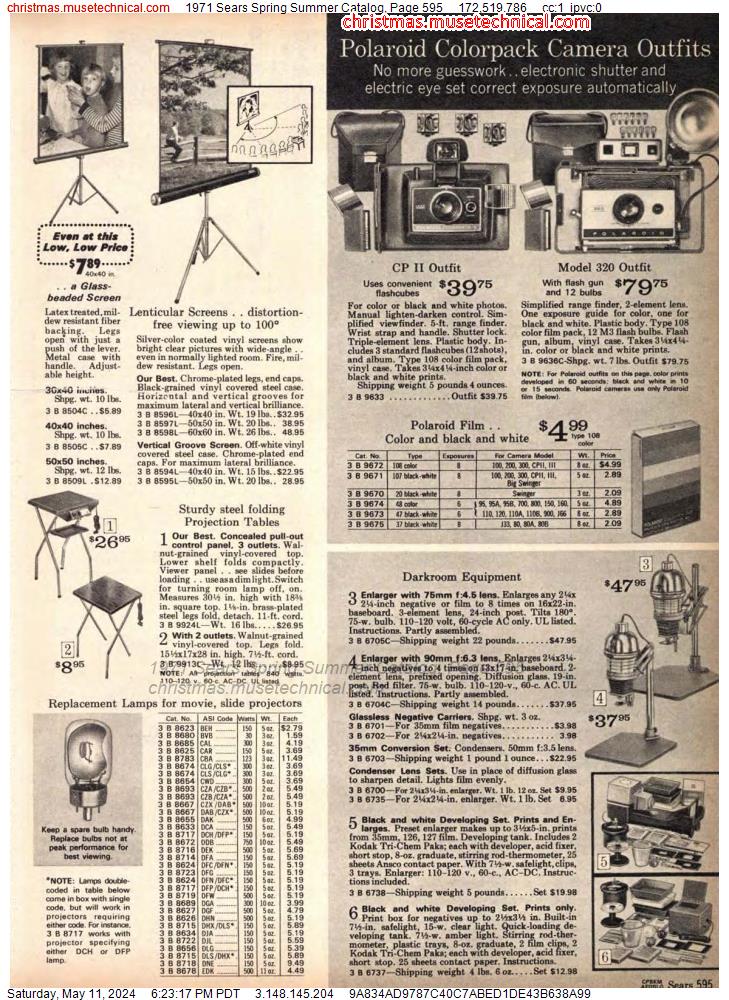 1971 Sears Spring Summer Catalog, Page 595
