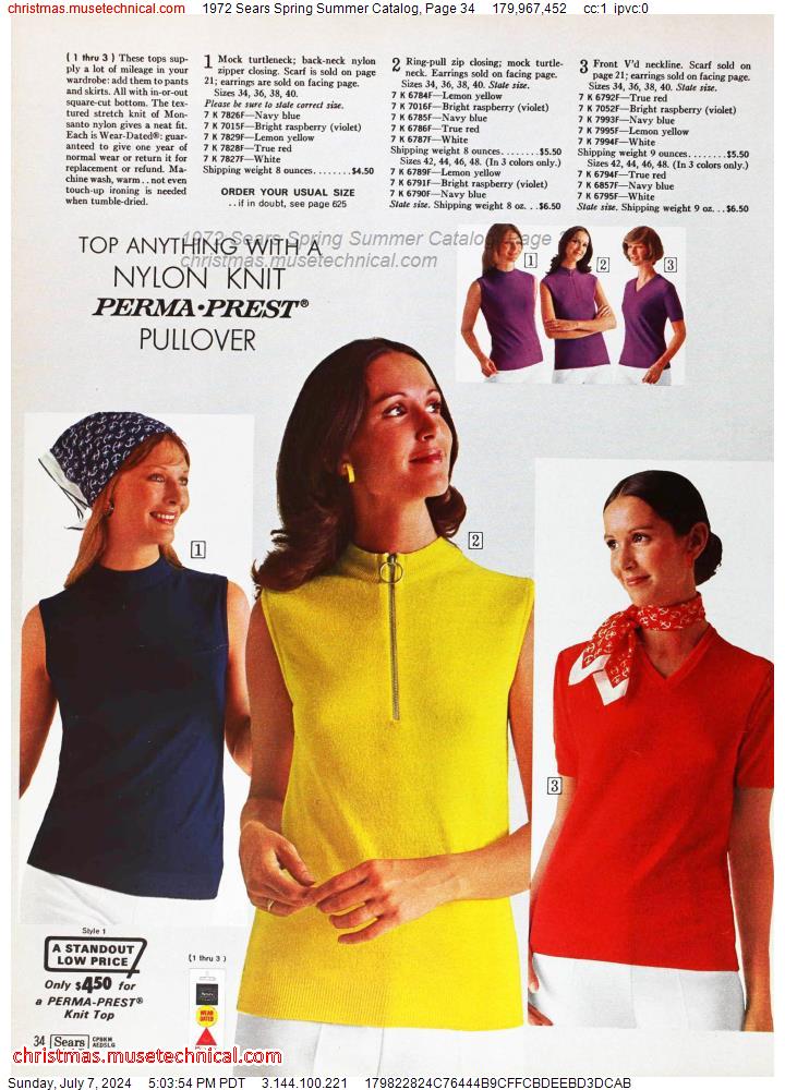 1972 Sears Spring Summer Catalog, Page 34