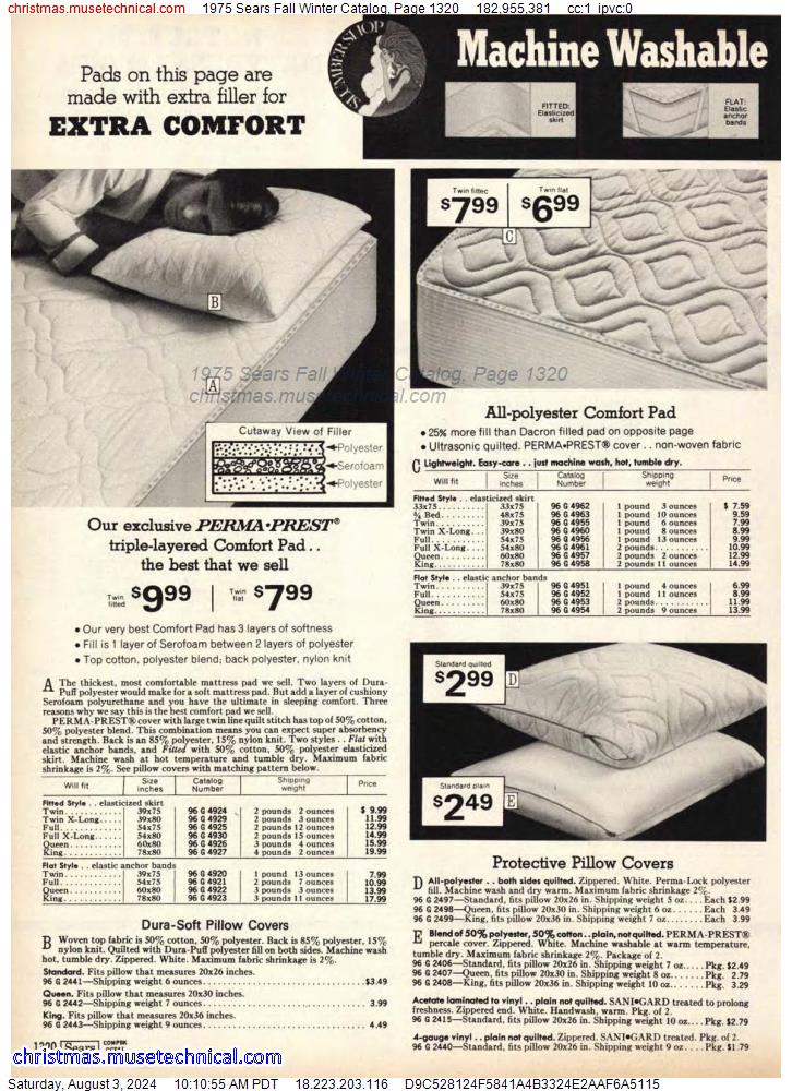 1975 Sears Fall Winter Catalog, Page 1320