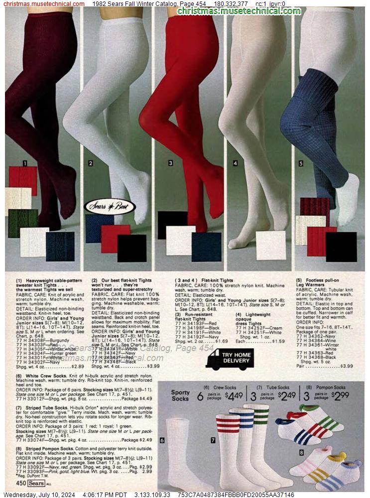 1982 Sears Fall Winter Catalog, Page 454