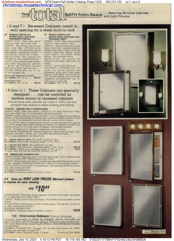 1979 Sears Fall Winter Catalog, Page 1035