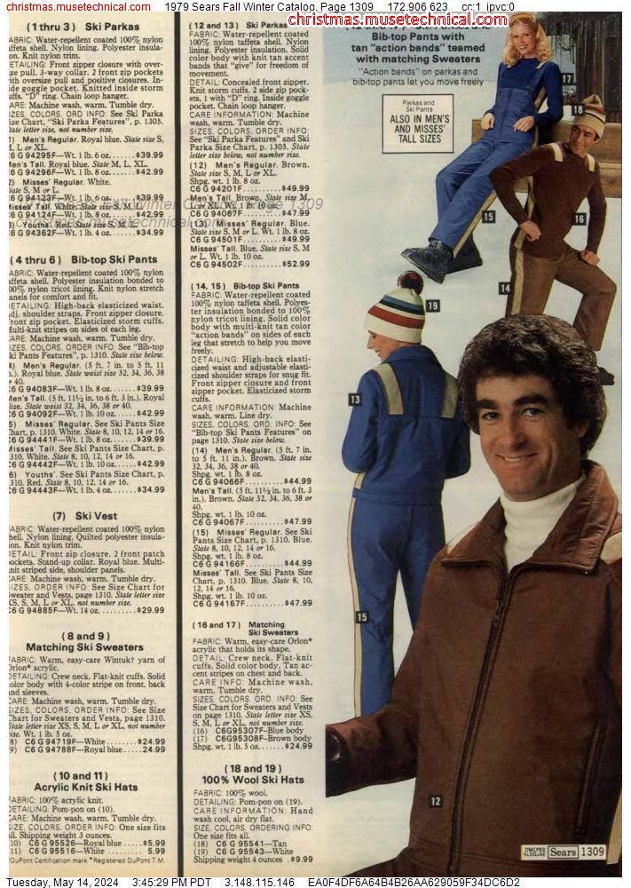 1979 Sears Fall Winter Catalog, Page 1309