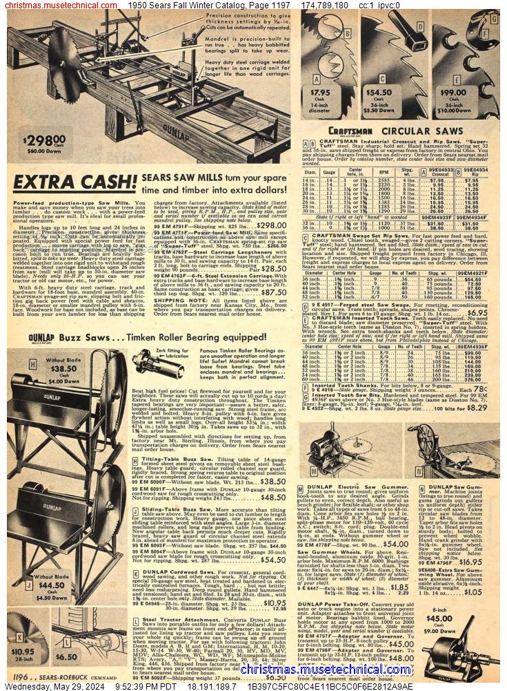 1950 Sears Fall Winter Catalog, Page 1197