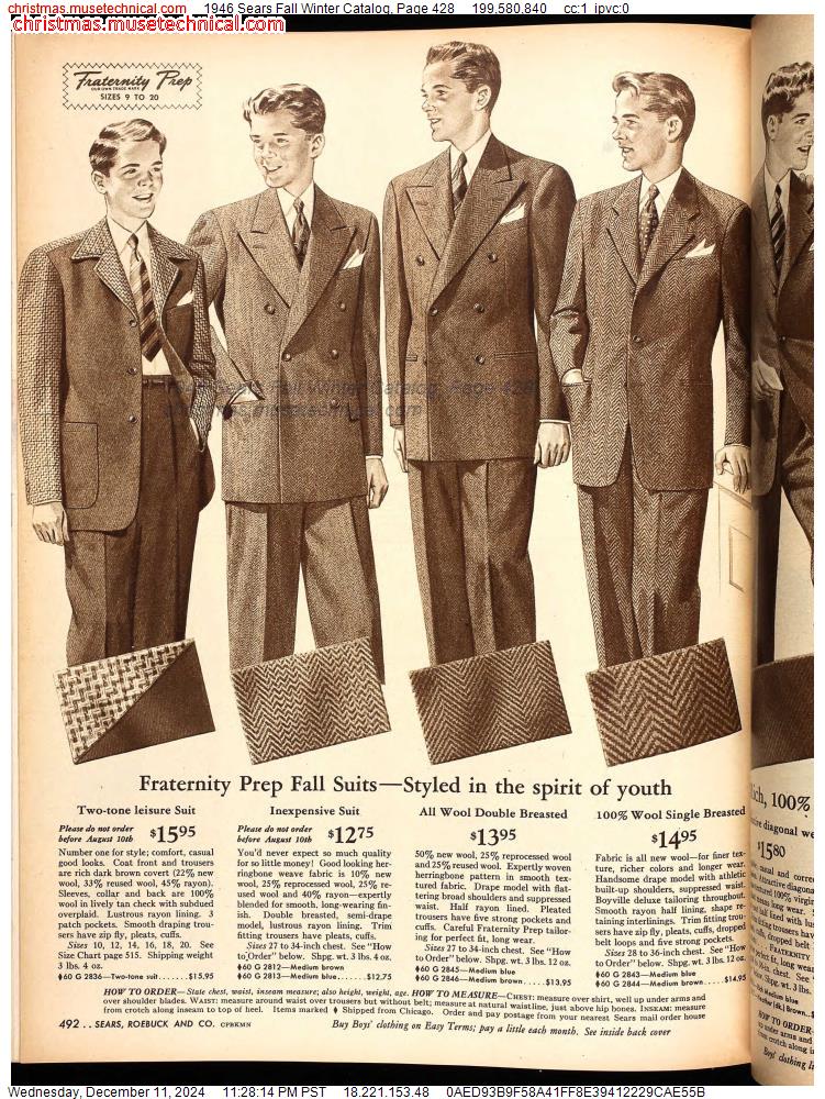 1946 Sears Fall Winter Catalog, Page 428