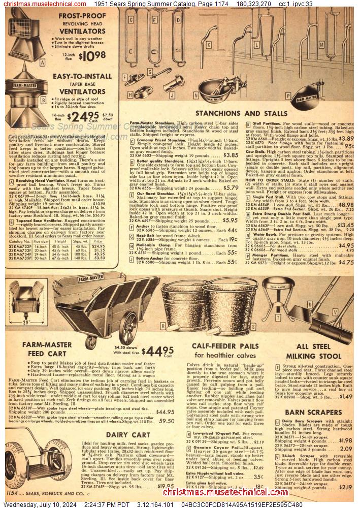 1951 Sears Spring Summer Catalog, Page 1174