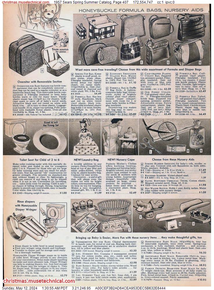 1957 Sears Spring Summer Catalog, Page 407