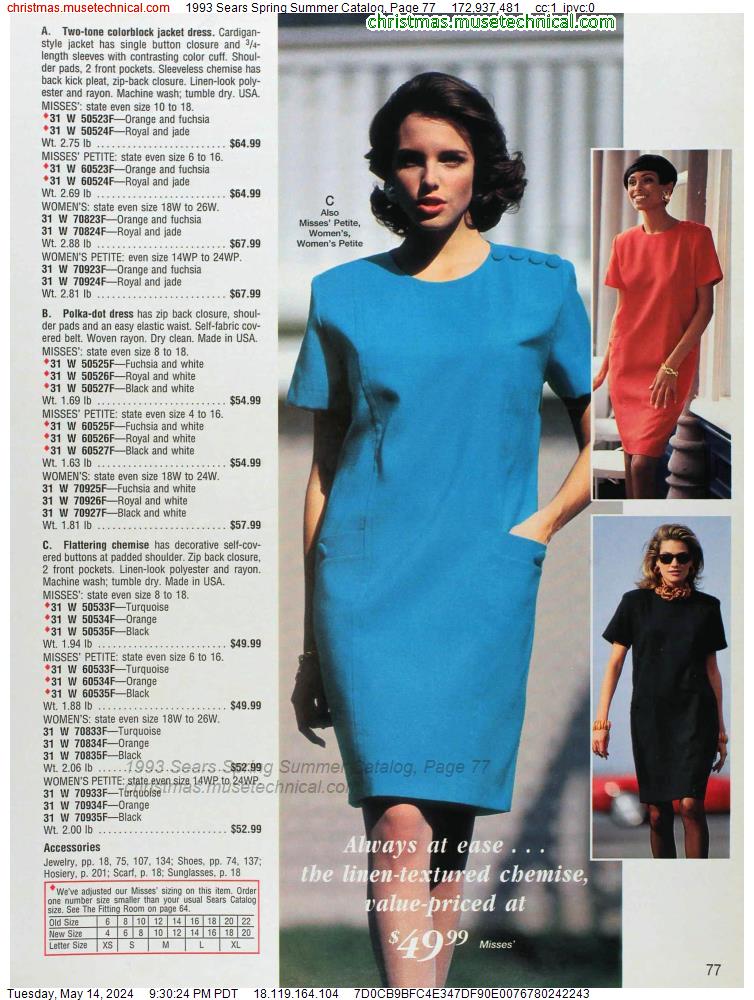 1993 Sears Spring Summer Catalog, Page 77
