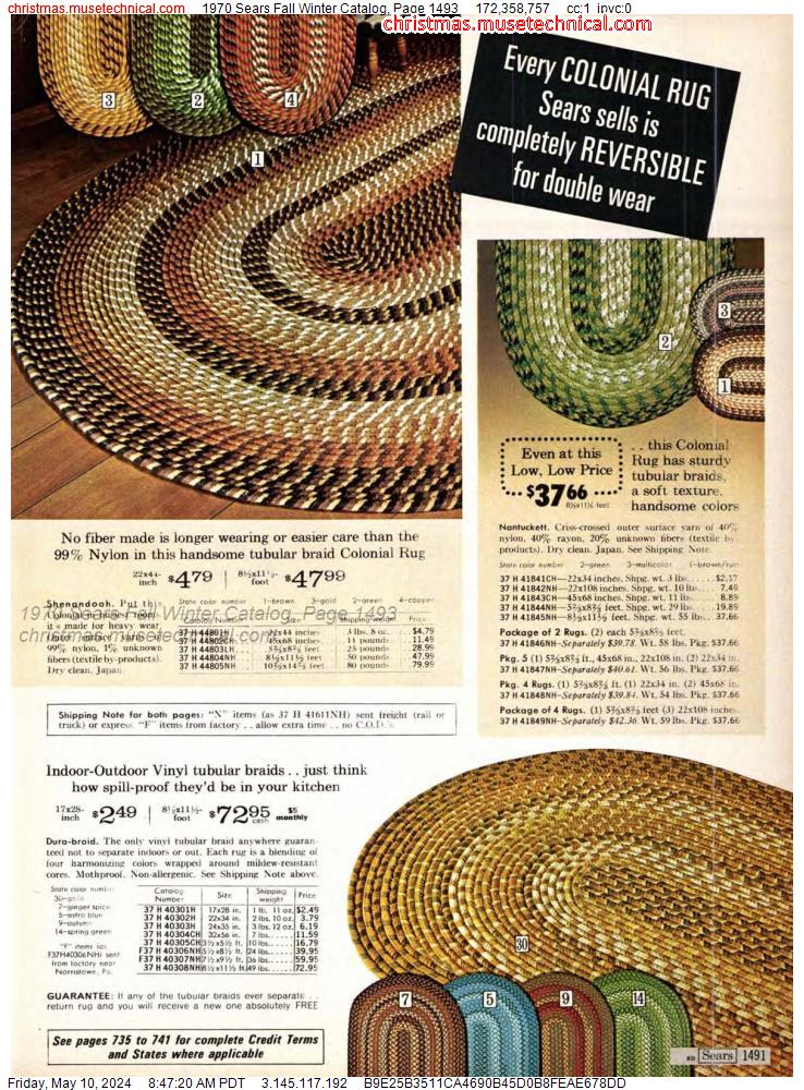 1970 Sears Fall Winter Catalog, Page 1493