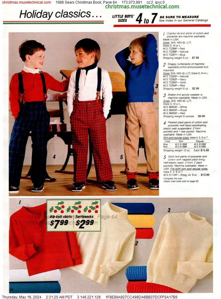 1986 Sears Christmas Book, Page 64