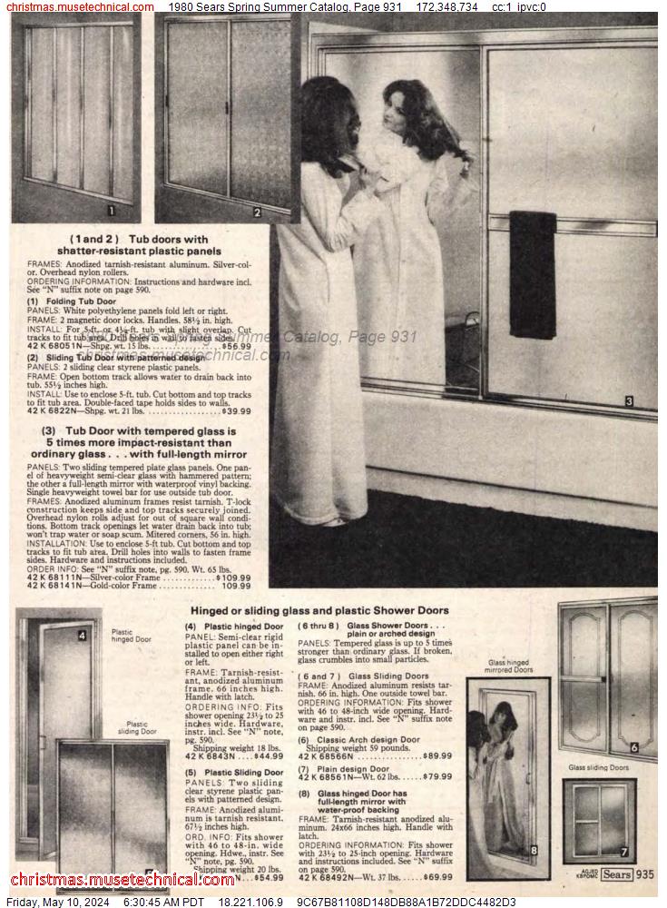 1980 Sears Spring Summer Catalog, Page 931