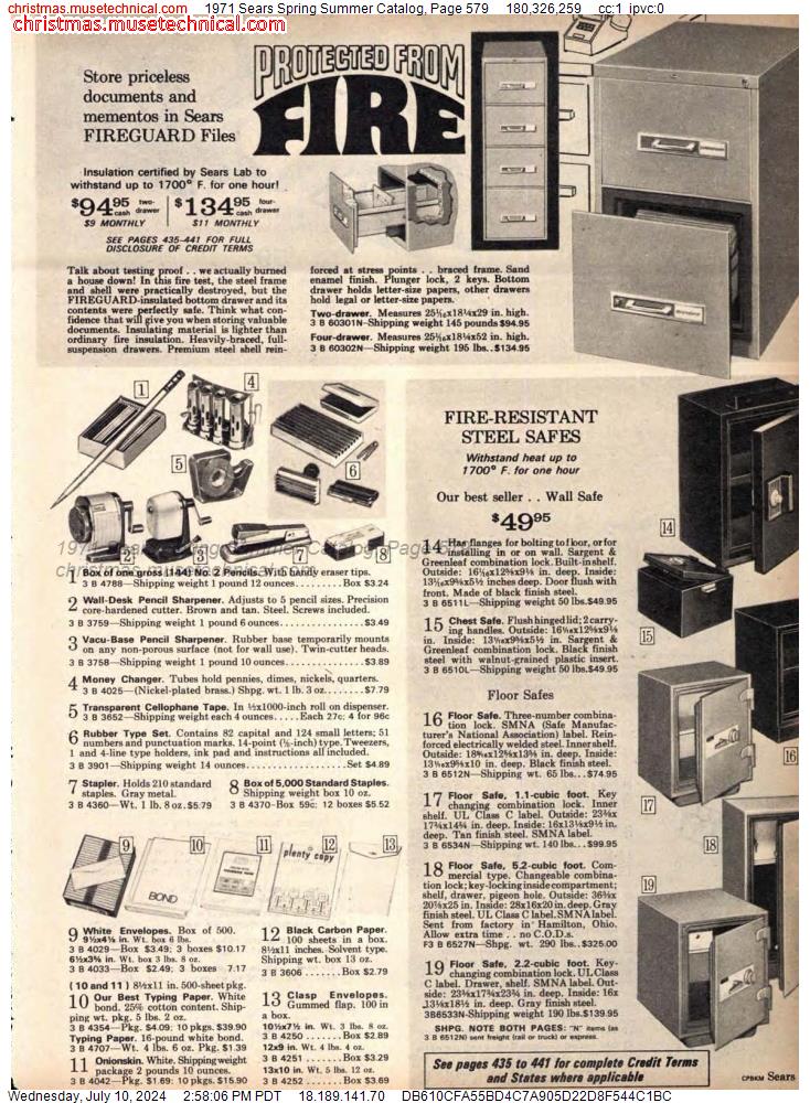 1971 Sears Spring Summer Catalog, Page 579