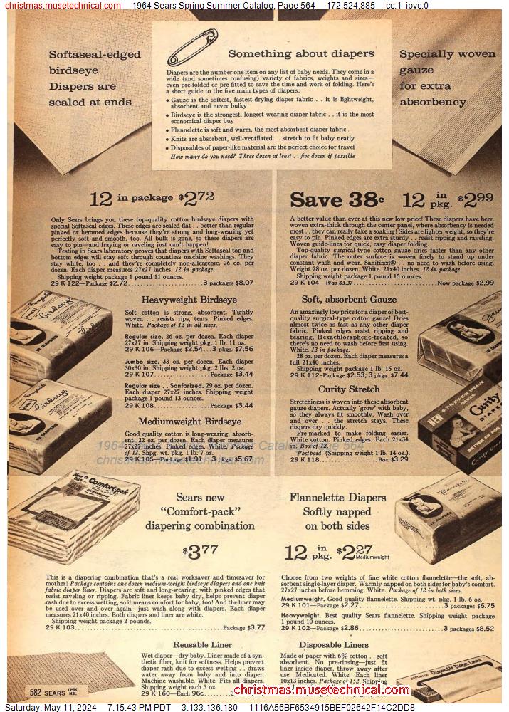 1964 Sears Spring Summer Catalog, Page 564