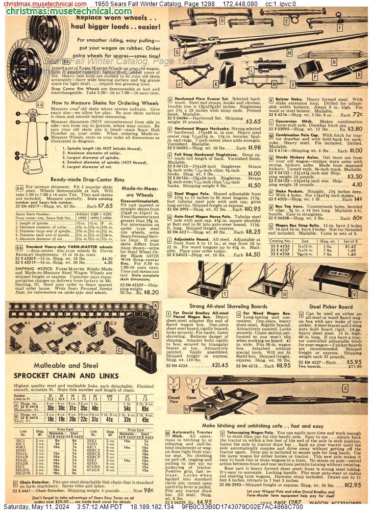 1950 Sears Fall Winter Catalog, Page 1288