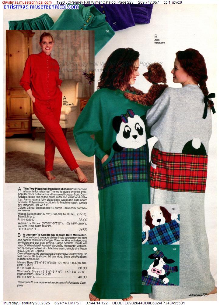 1990 JCPenney Fall Winter Catalog, Page 223