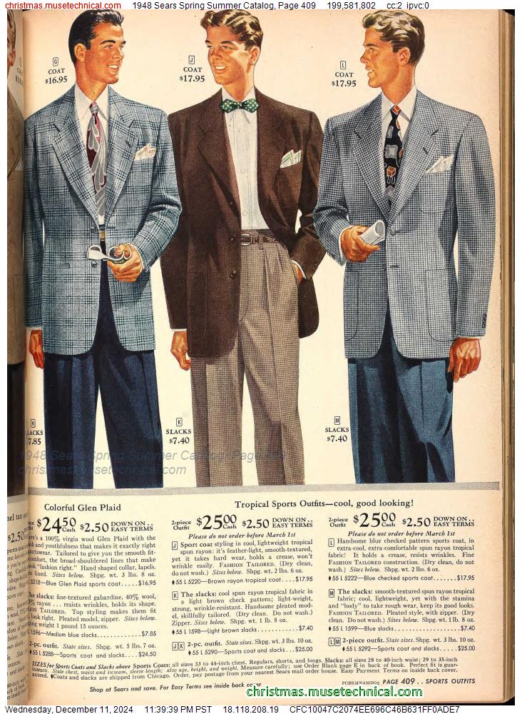 1948 Sears Spring Summer Catalog, Page 409