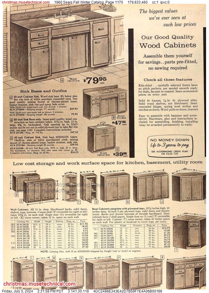 1960 Sears Fall Winter Catalog, Page 1170