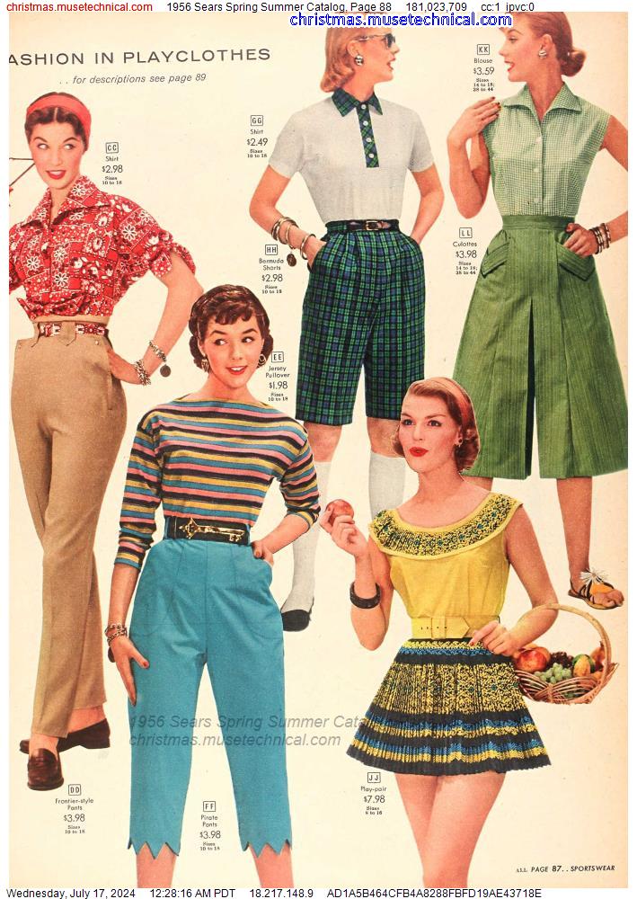 1956 Sears Spring Summer Catalog, Page 88