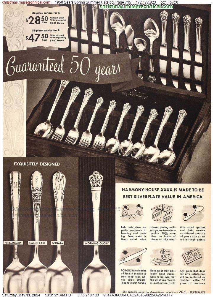 1950 Sears Spring Summer Catalog, Page 715