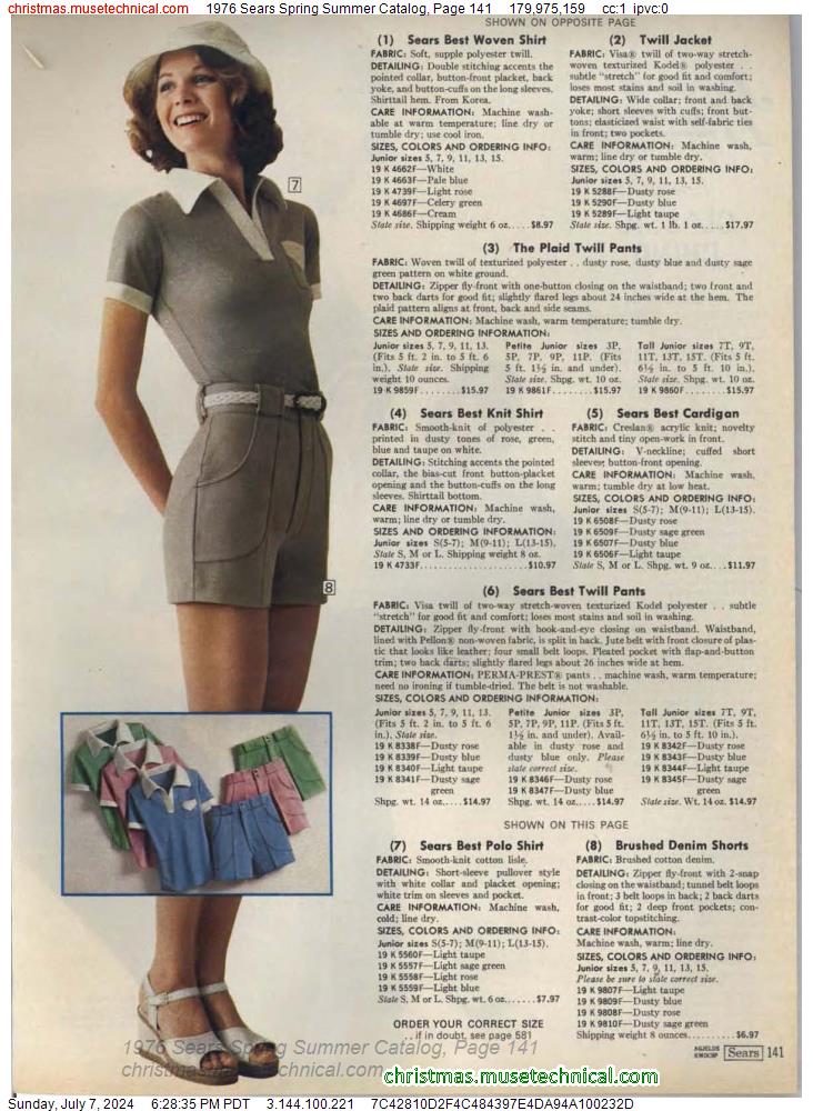 1976 Sears Spring Summer Catalog, Page 141