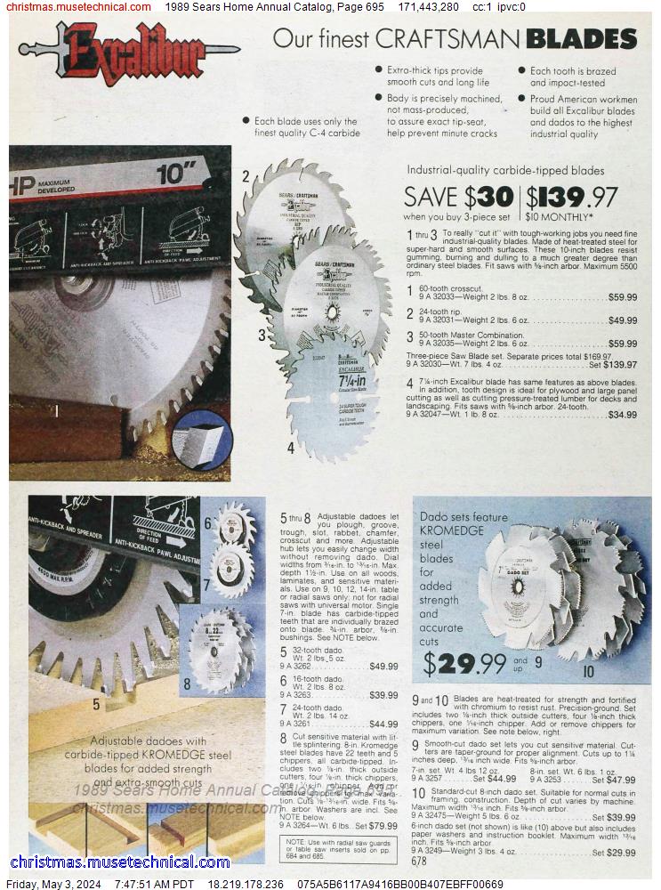 1989 Sears Home Annual Catalog, Page 695