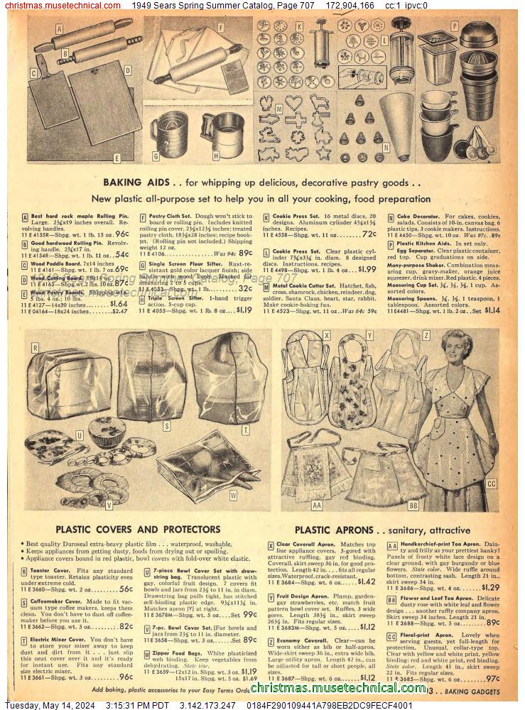 1949 Sears Spring Summer Catalog, Page 707