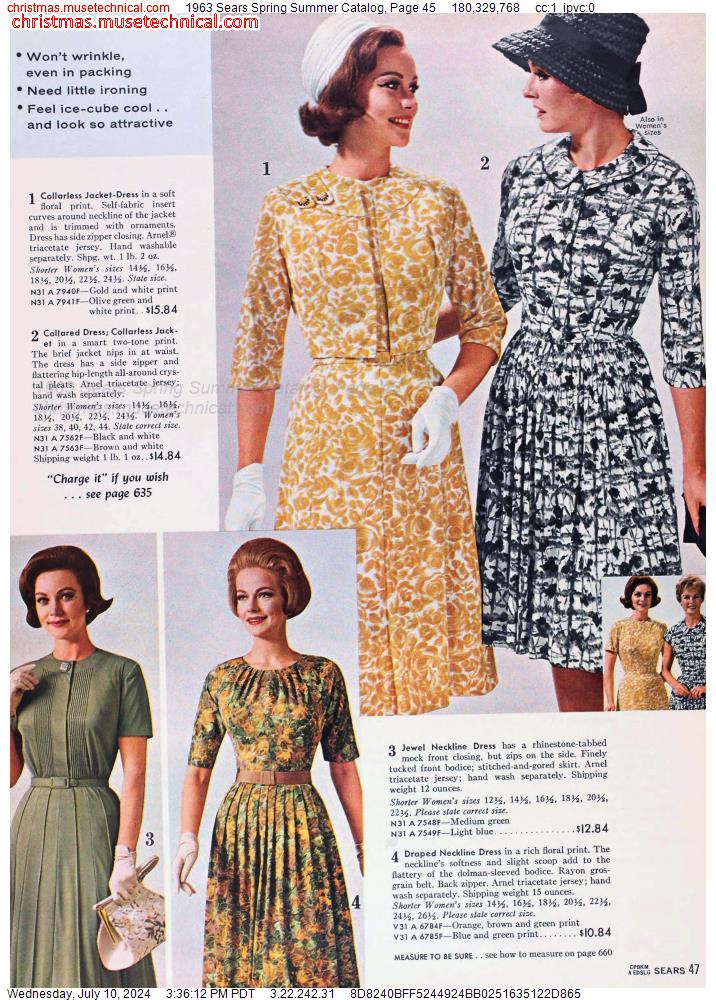 1963 Sears Spring Summer Catalog, Page 45