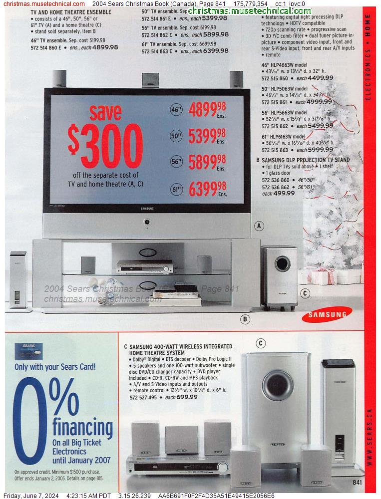 2004 Sears Christmas Book (Canada), Page 841