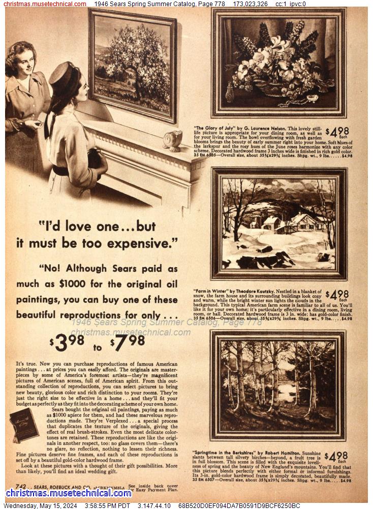 1946 Sears Spring Summer Catalog, Page 778