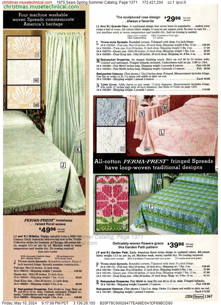 1975 Sears Spring Summer Catalog, Page 1371