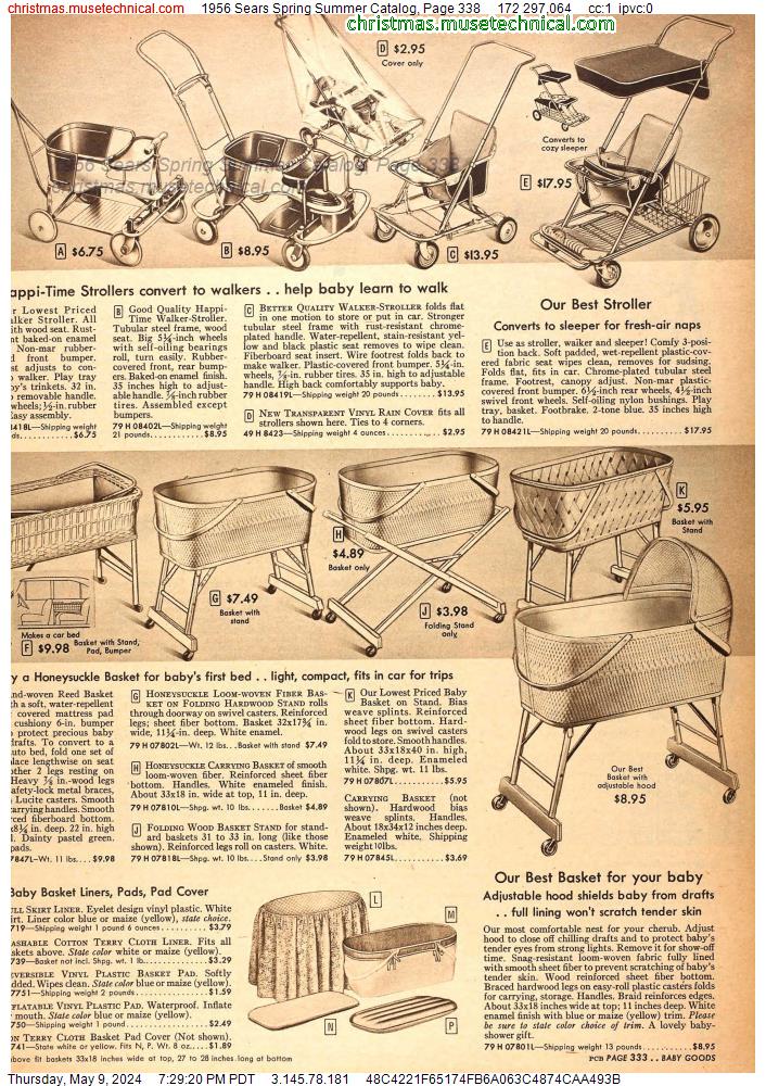 1956 Sears Spring Summer Catalog, Page 338