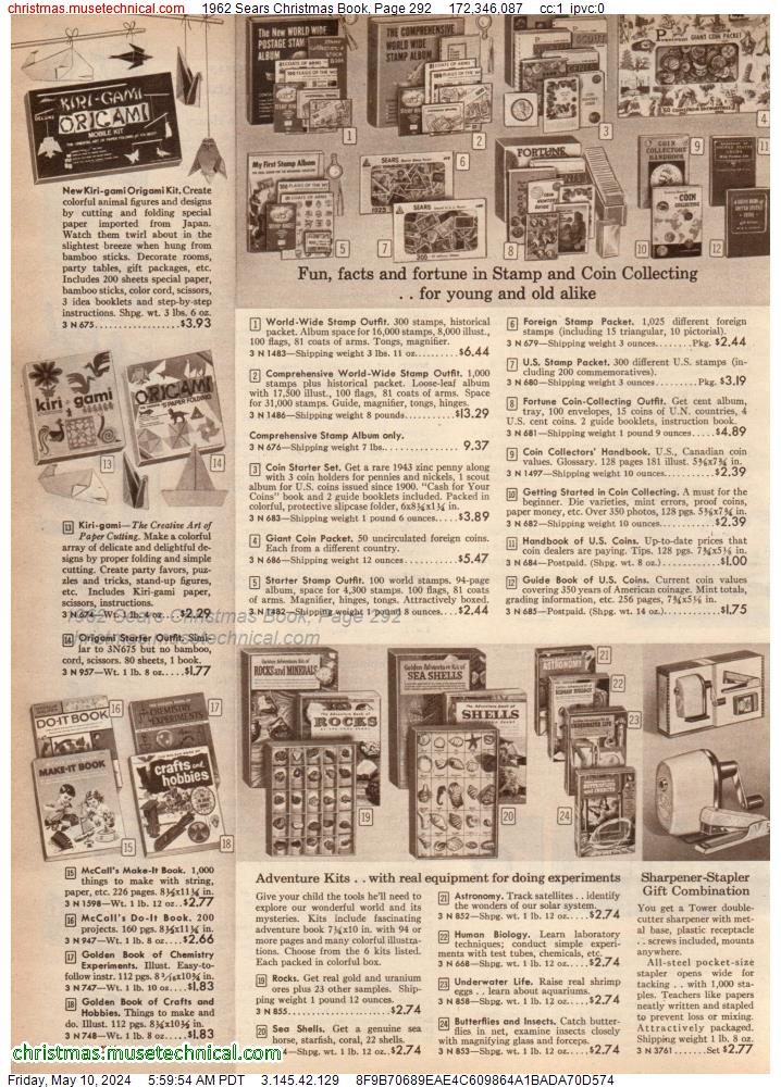 1962 Sears Christmas Book, Page 292
