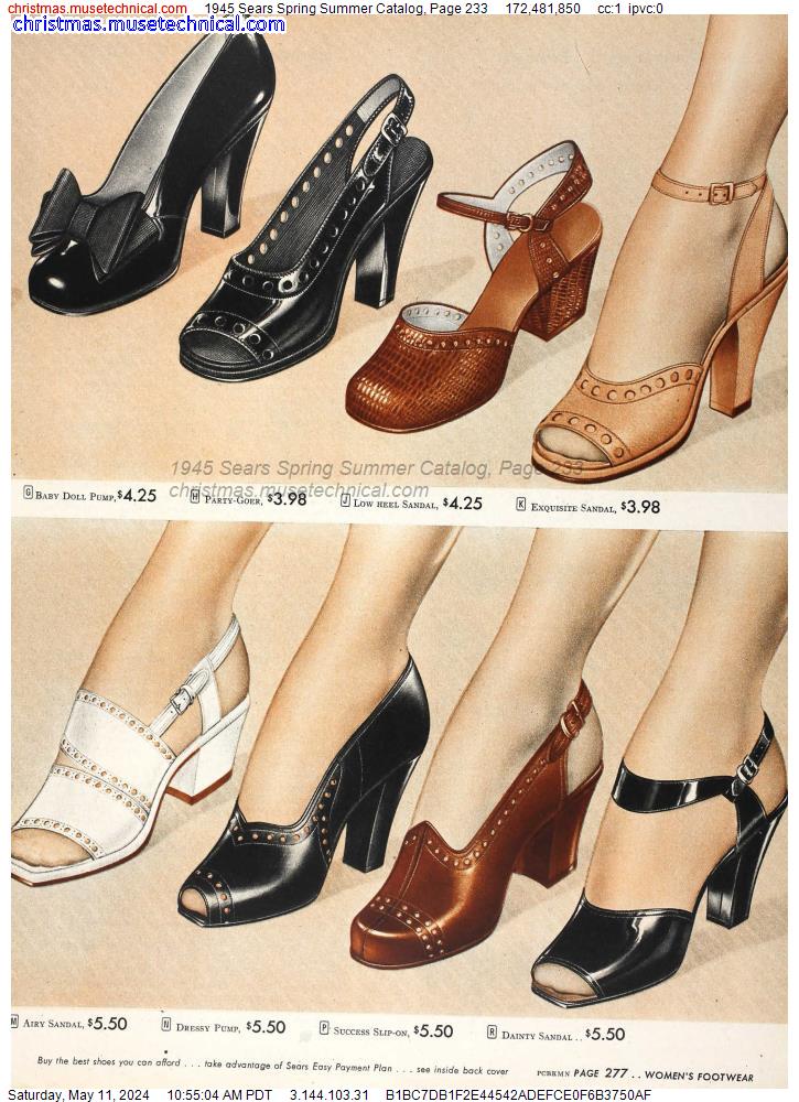 1945 Sears Spring Summer Catalog, Page 233