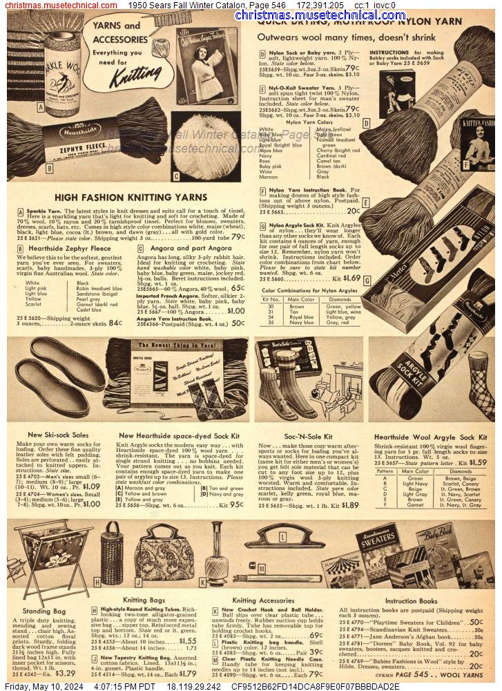 1950 Sears Fall Winter Catalog, Page 546