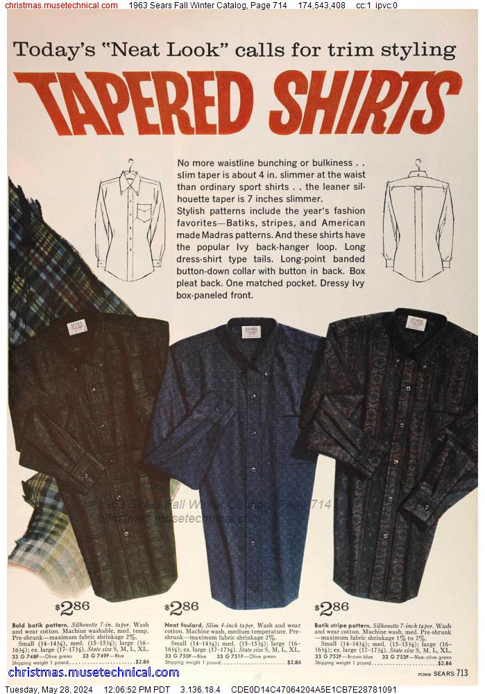 1963 Sears Fall Winter Catalog, Page 714