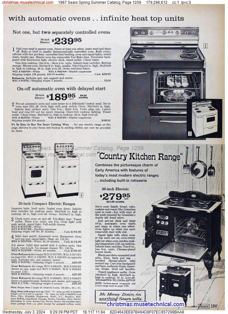 1967 Sears Spring Summer Catalog, Page 1259