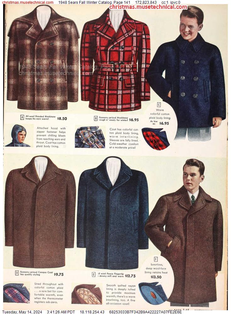 1948 Sears Fall Winter Catalog, Page 141