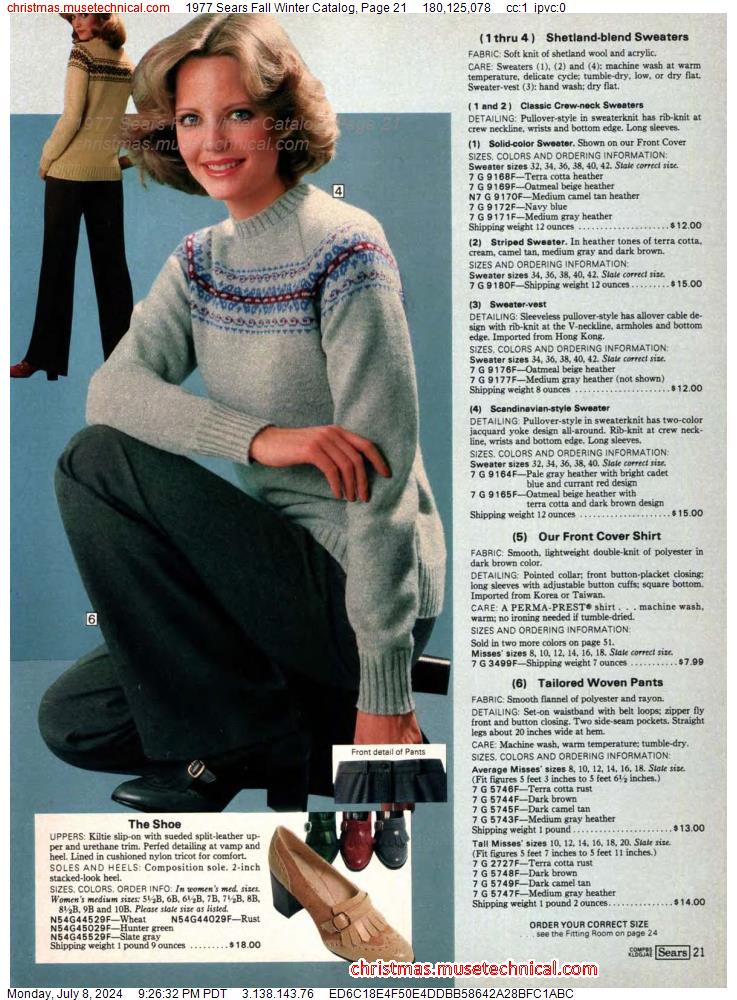 1977 Sears Fall Winter Catalog, Page 21