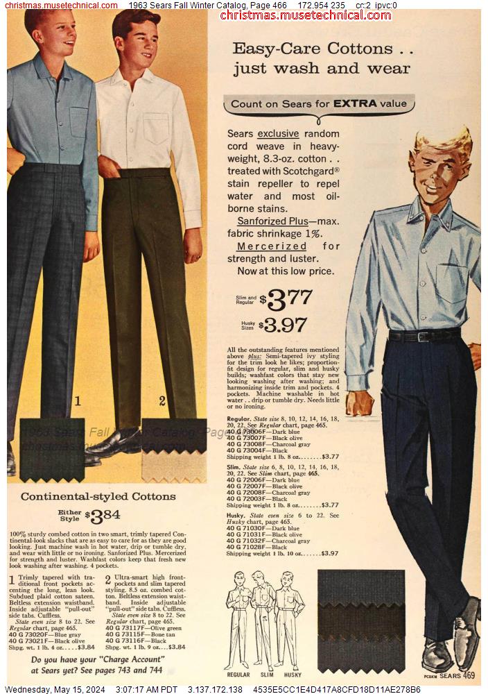1963 Sears Fall Winter Catalog, Page 466