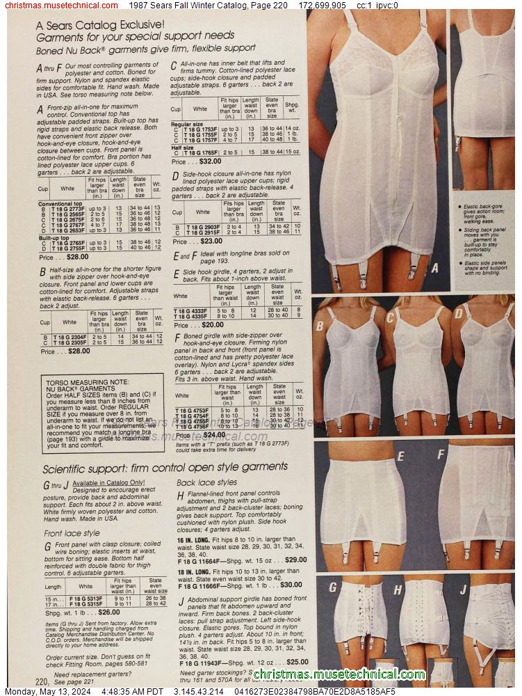 1987 Sears Fall Winter Catalog, Page 220