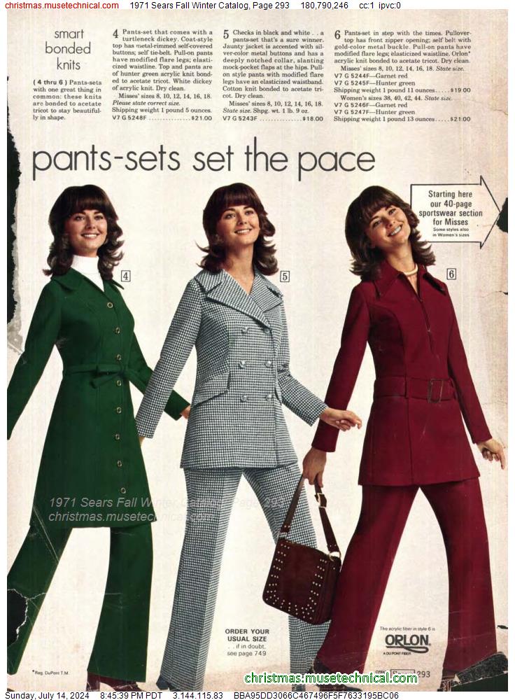 1971 Sears Fall Winter Catalog, Page 293