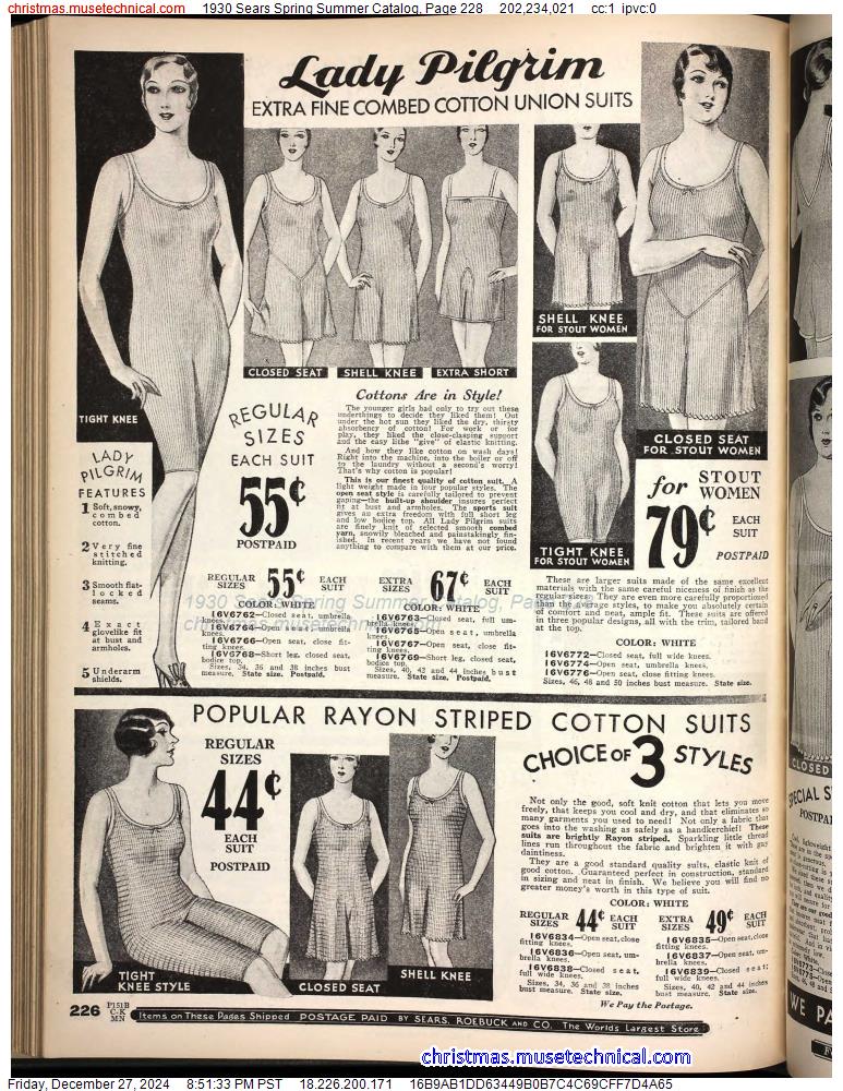 1930 Sears Spring Summer Catalog, Page 228