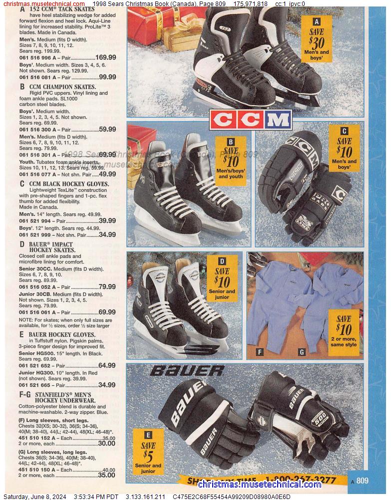 1998 Sears Christmas Book (Canada), Page 809