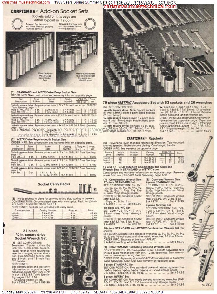 1983 Sears Spring Summer Catalog, Page 823