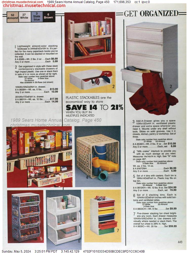 1989 Sears Home Annual Catalog, Page 450