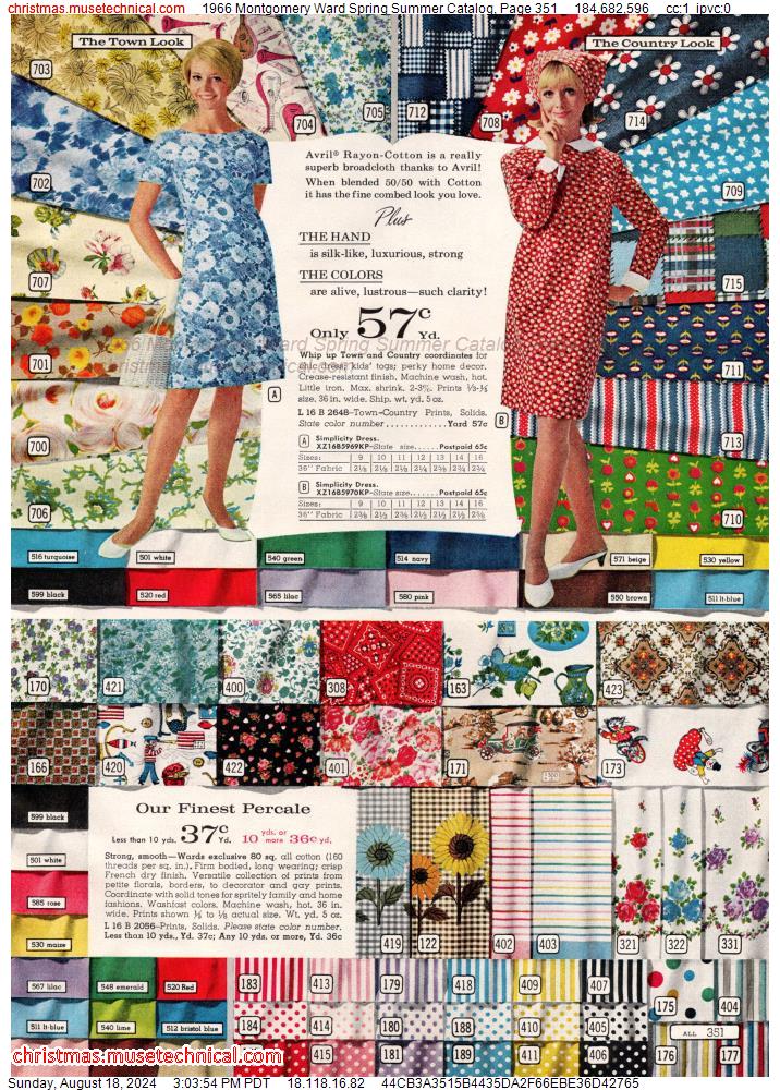 1966 Montgomery Ward Spring Summer Catalog, Page 351